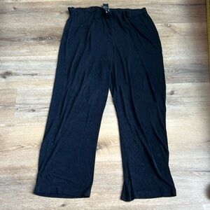Chicos Travelers Pants 3R Womens 16/18 Black Slinky Knit Pull On Acetate Stretch